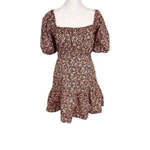Lush Woman's Dress Size S Floral Coquette Milk Maid Cottage Core Dark Feminine